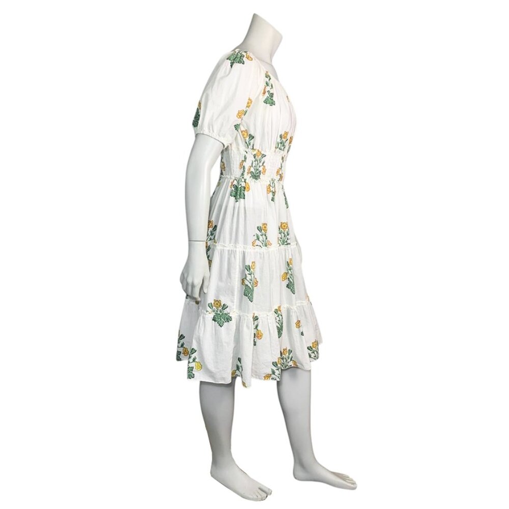 CJ LAING Daisy Midi Garden Girl Dress in Primrose Cotton Print - Picture 5 of 13